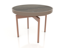 Table basse ronde Ø60 (Bronze, DEKTON Radium)