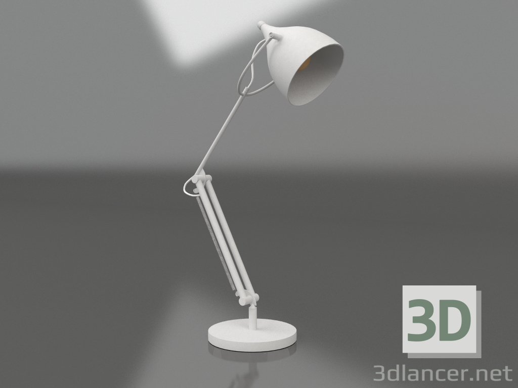 3d model Lámpara de mesa para lectura (Blanco Mate) - vista previa