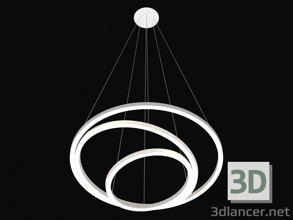 modello 3D sospensione LED (DL18555_03WW D800) - anteprima