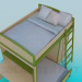 3d модель Двухярусная кровать – превью