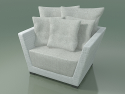 Кресло из тканого бело-серого полиэтилена ручной работы InOut (501)