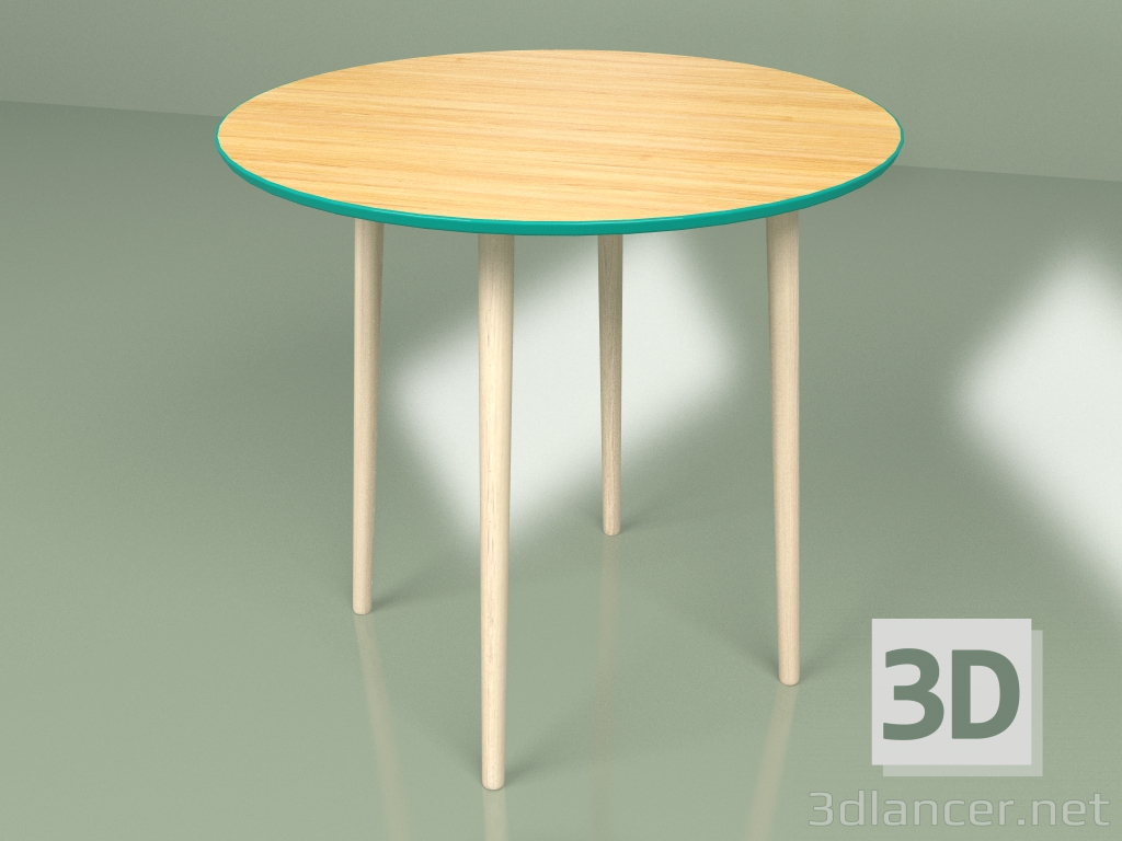 3 डी मॉडल मिडिल टेबल स्पुतनिक 80 सेमी लिबास (फ़िरोज़ा) - पूर्वावलोकन