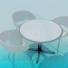 modèle 3D Table et chaises pour café - preview