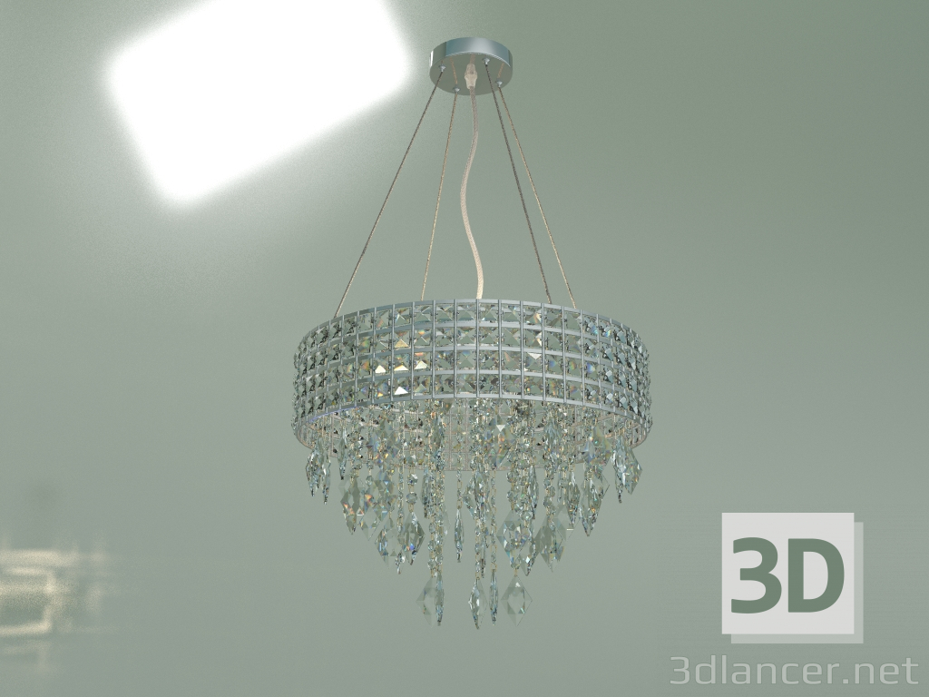 3d model Hanging chandelier Kira 10115-5 (chrome-clear crystal Strotskis) - preview