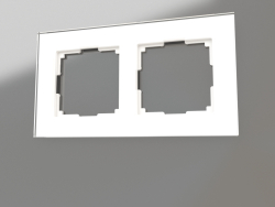 Frame for 2 posts Favorit (white, glass)