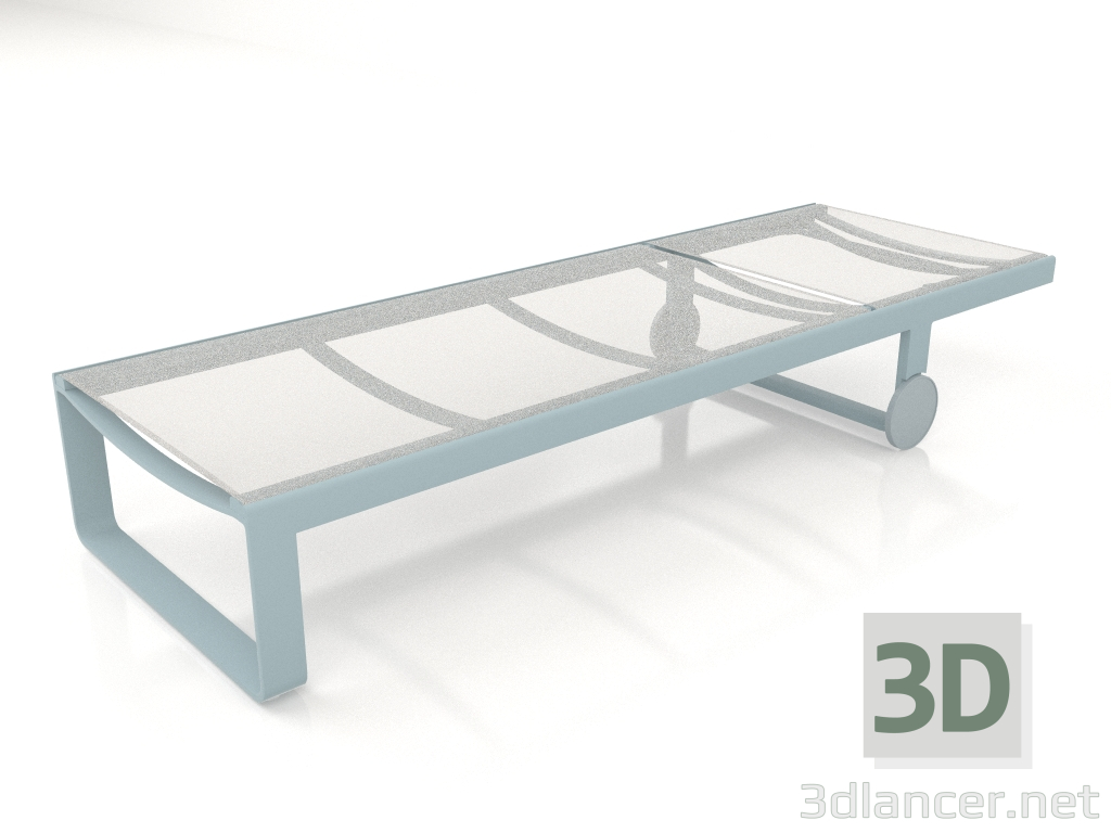 3D Modell Hohe Chaiselongue (Blaugrau) - Vorschau