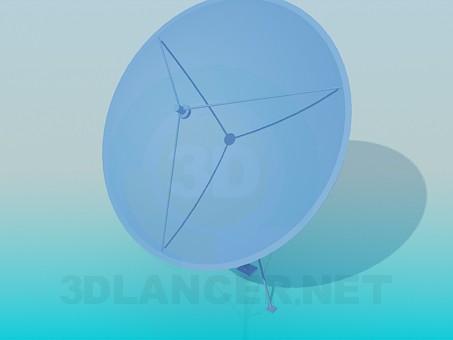 modelo 3D Antena satelital - escuchar modelo 3D Antena satelital - escuchar