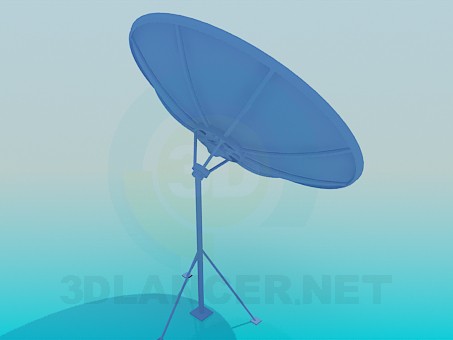 modelo 3D Antena satelital - escuchar modelo 3D Antena satelital - escuchar