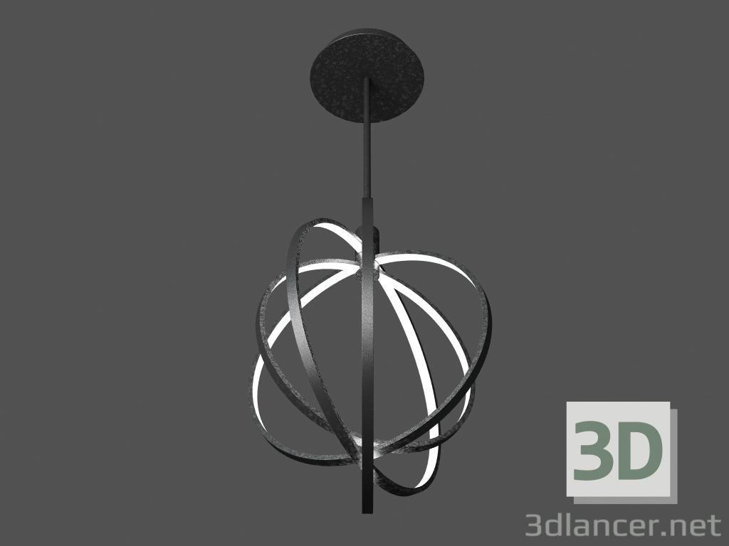 modello 3D lampada a sospensione (DL18556_04WW D680) - anteprima