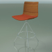 modello 3D Sgabello da bar 0306 (con cuscino sedile, effetto teak) - anteprima