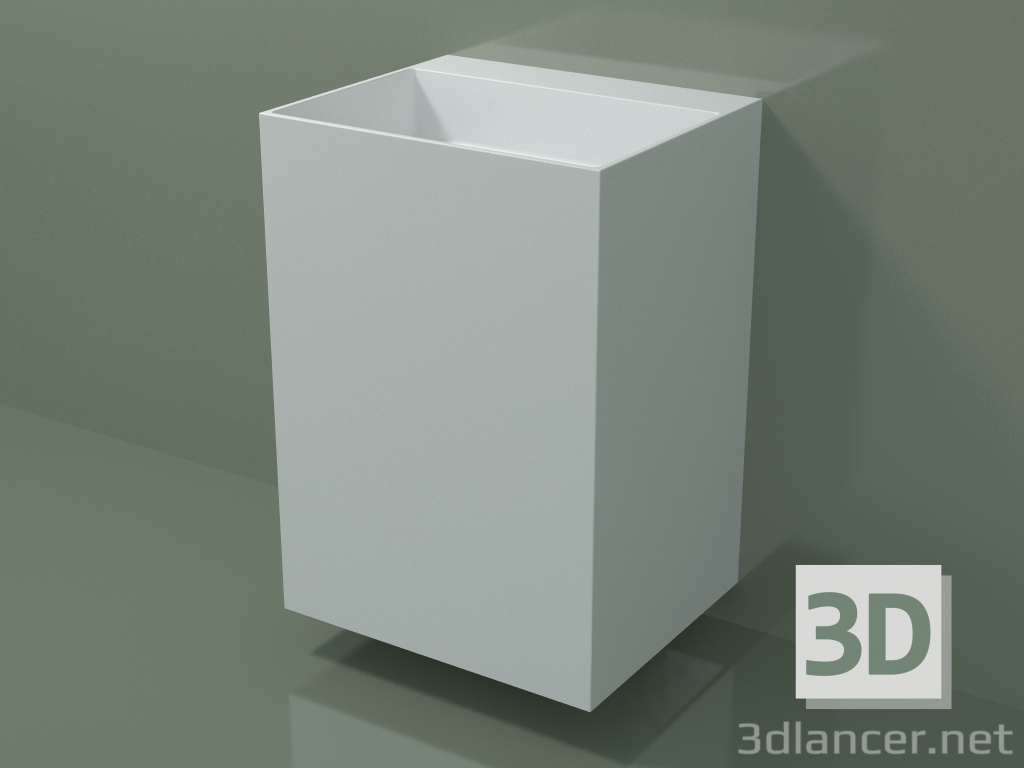 3D modeli Duvara monte lavabo (03UN36303, Glacier White C01, L 60, P 50, H 85 cm) - önizleme