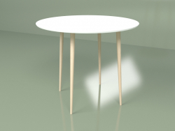 Кухонный стол Спутник 90 см (белый)