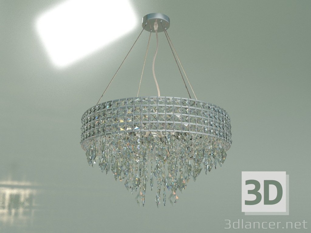 3d model Hanging chandelier Kira 10115-8 (chrome-clear crystal Strotskis) - preview