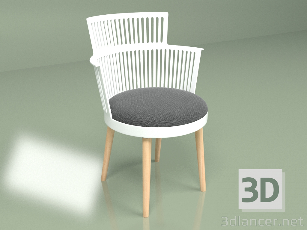 modèle 3D Chaise Trinidad (blanche) - preview