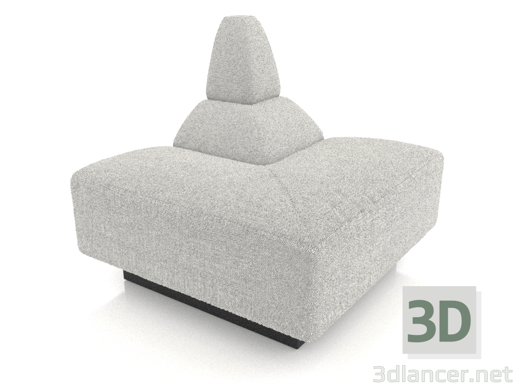 modello 3D Modulo divano (angolo esterno, 12 cm) - anteprima
