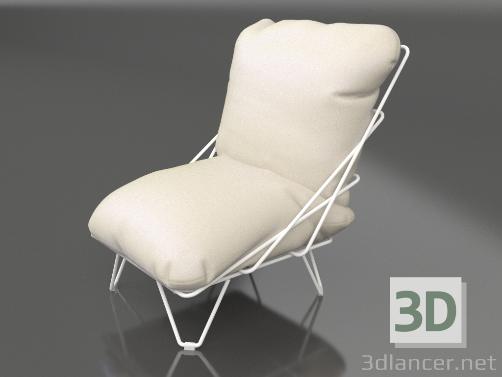 3D Modell Sessel (Weiß) - Vorschau