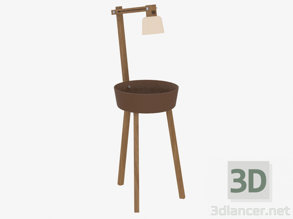 3D Modell Fackel mit Glas-Sofa-Lampe - Vorschau