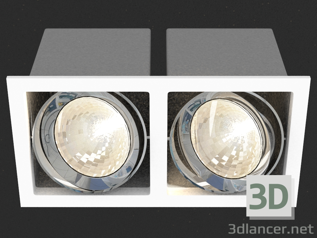 3d model luminaria empotrada LED (DL18485_02WW-SQ) - vista previa