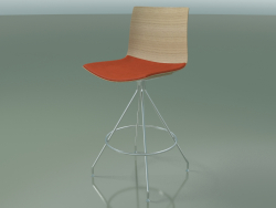 Bar stool 0306 (with seat cushion, bleached oak)