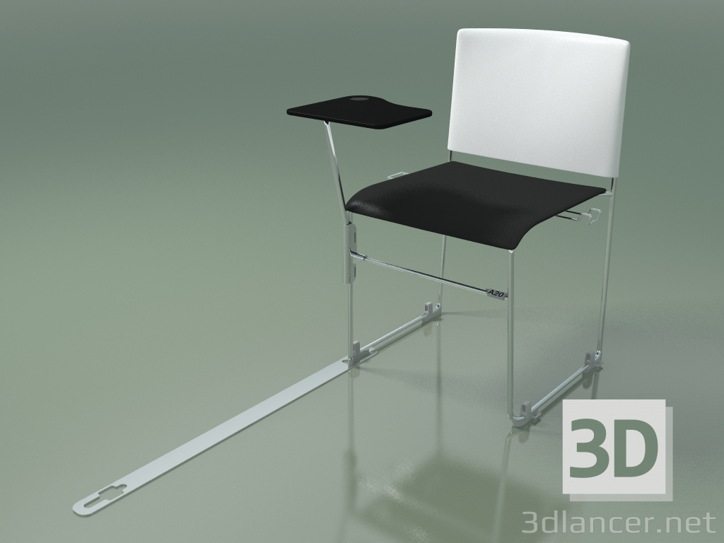 Modelo 3d Cadeira empilhável com acessórios 6600 (polipropileno branco com segunda cor, CRO) - preview