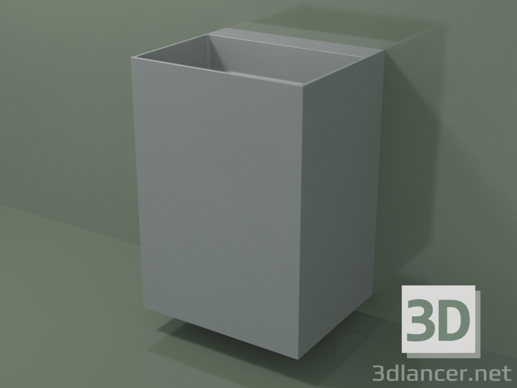 modello 3D Lavabo sospeso (03UN36303, Silver Grey C35, L 60, P 50, H 85 cm) - anteprima