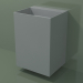 modèle 3D Lavabo suspendu (03UN36303, gris argenté C35, L 60, P 50, H 85 cm) - preview