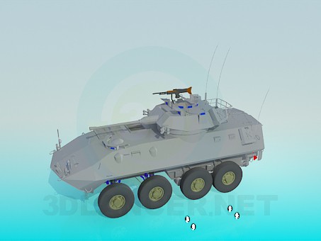 modelo 3D Tanque con una ruedas - escuchar modelo 3D Tanque con una ruedas - escuchar