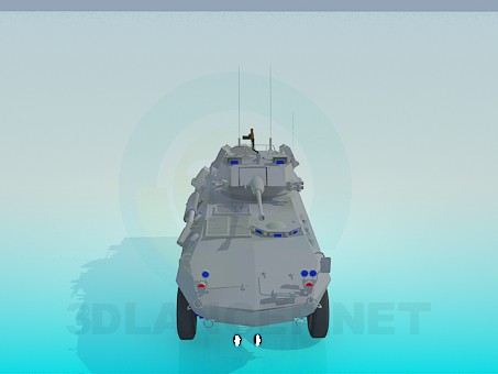 modelo 3D Tanque con una ruedas - escuchar modelo 3D Tanque con una ruedas - escuchar