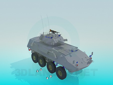 modelo 3D Tanque con una ruedas - escuchar modelo 3D Tanque con una ruedas - escuchar