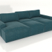 modèle 3D Canapé-lit LEONARDO avec pouf (déplié) - preview