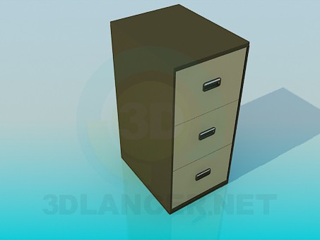 3d model Cabinet with drawers - preview 3d model Cabinet with drawers - preview