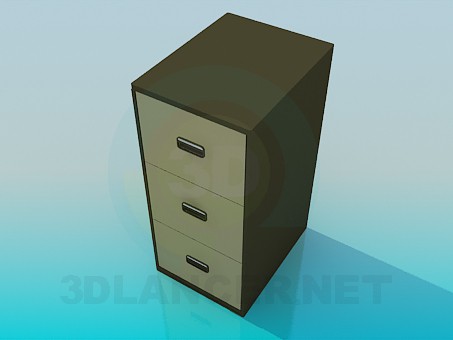 3d model Cabinet with drawers - preview 3d model Cabinet with drawers - preview