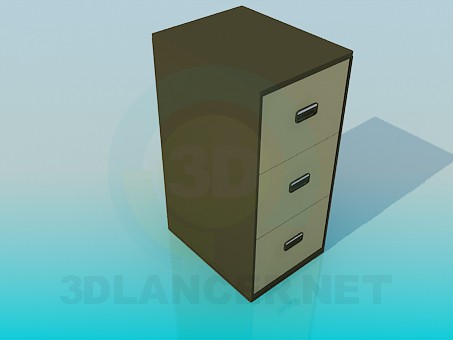 3d model Cabinet with drawers - preview 3d model Cabinet with drawers - preview