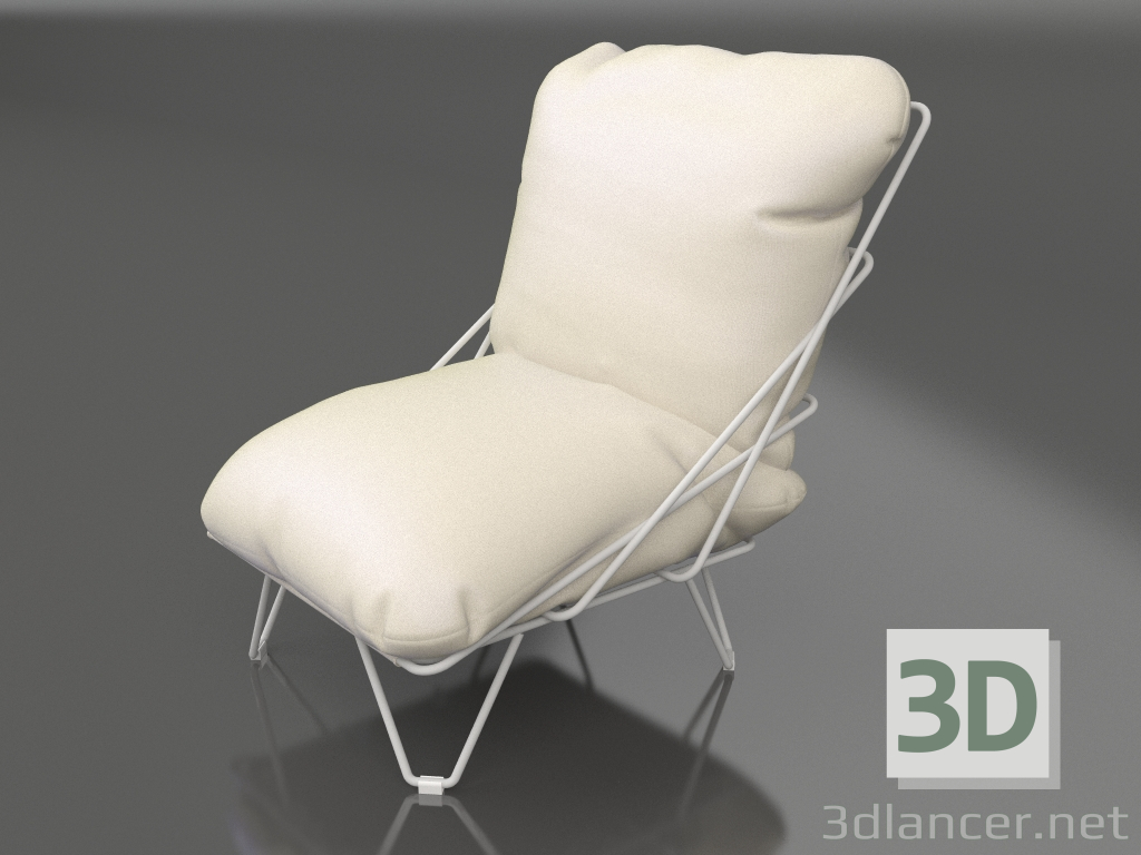 3d model Armchair (Grey) - preview
