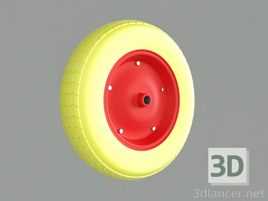 Modelo 3d Roda de poliuretano - preview