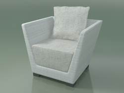 Armchair in white-gray InOut polyethylene (505)