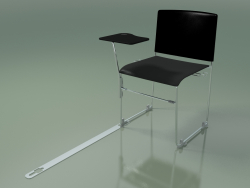 Aksesuarlı istiflenebilir sandalye 6600 (polipropilen Siyah, ikinci renk, CRO)