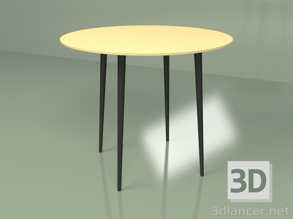modèle 3D Table de cuisine Spoutnik 90 cm (jaune ocre) - preview