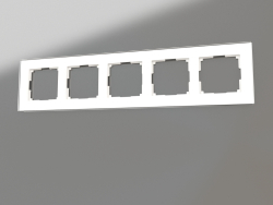 Rahmen für 5 Pfosten Favorit (weiß, Glas)
