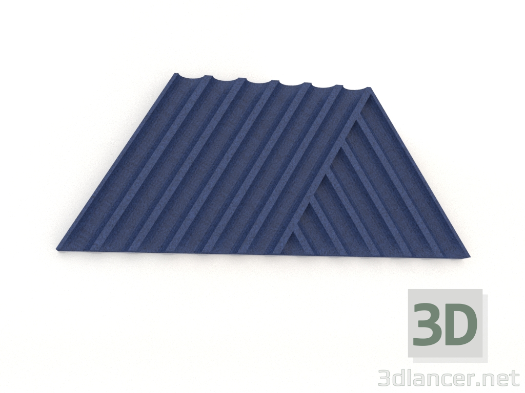 3d model 3D wall panel WEAVE (dark blue) - preview