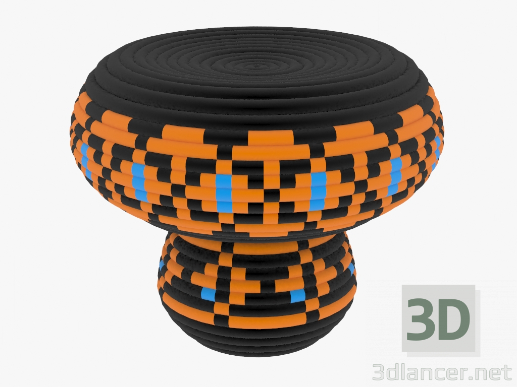 3d model Poof with ethnic pattern Superheroes - preview