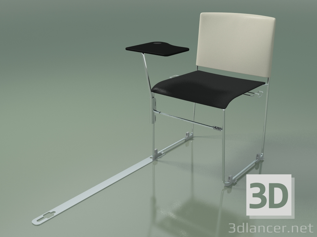 3d model Stackable chair with accessories 6600 (polypropylene Ivory with second color, CRO) - preview