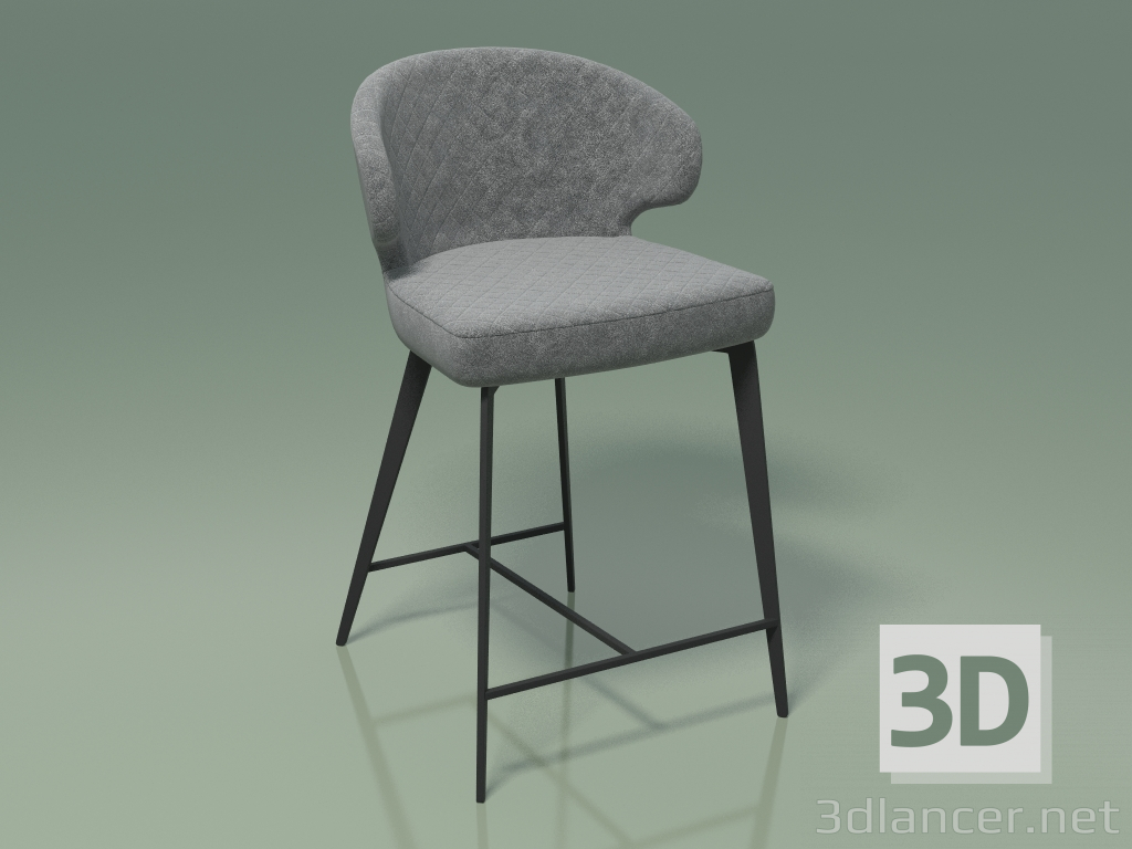 3D Modell Semi-Bar Stuhl Keen (111702, ölgrau) - Vorschau