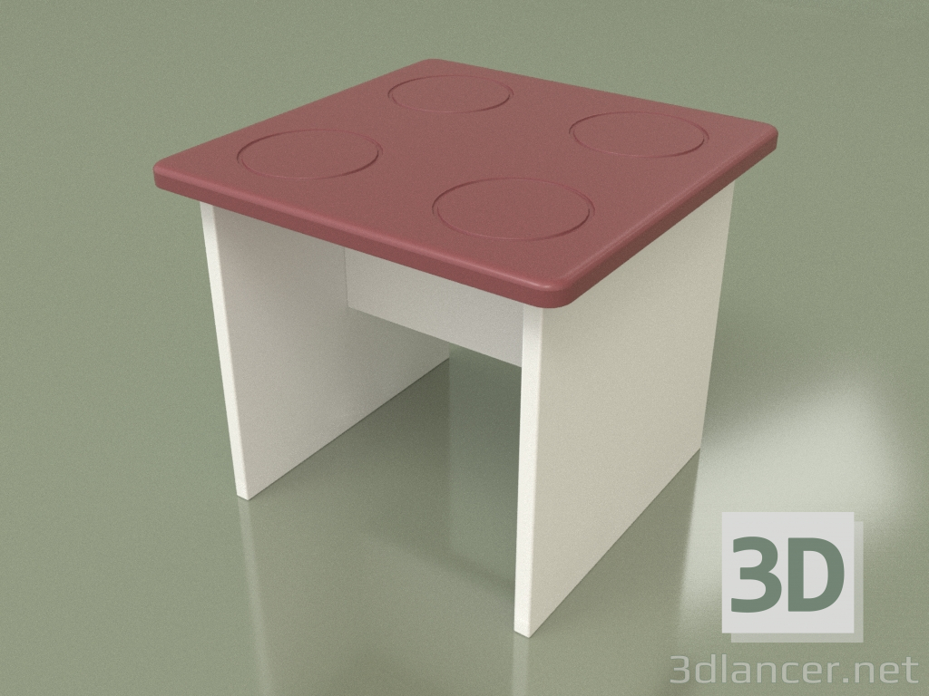 3d model Children's stool (Bordeaux) - preview