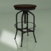 3d model Bar stool Toledo Rondeau without back (dark brown, steel) - preview