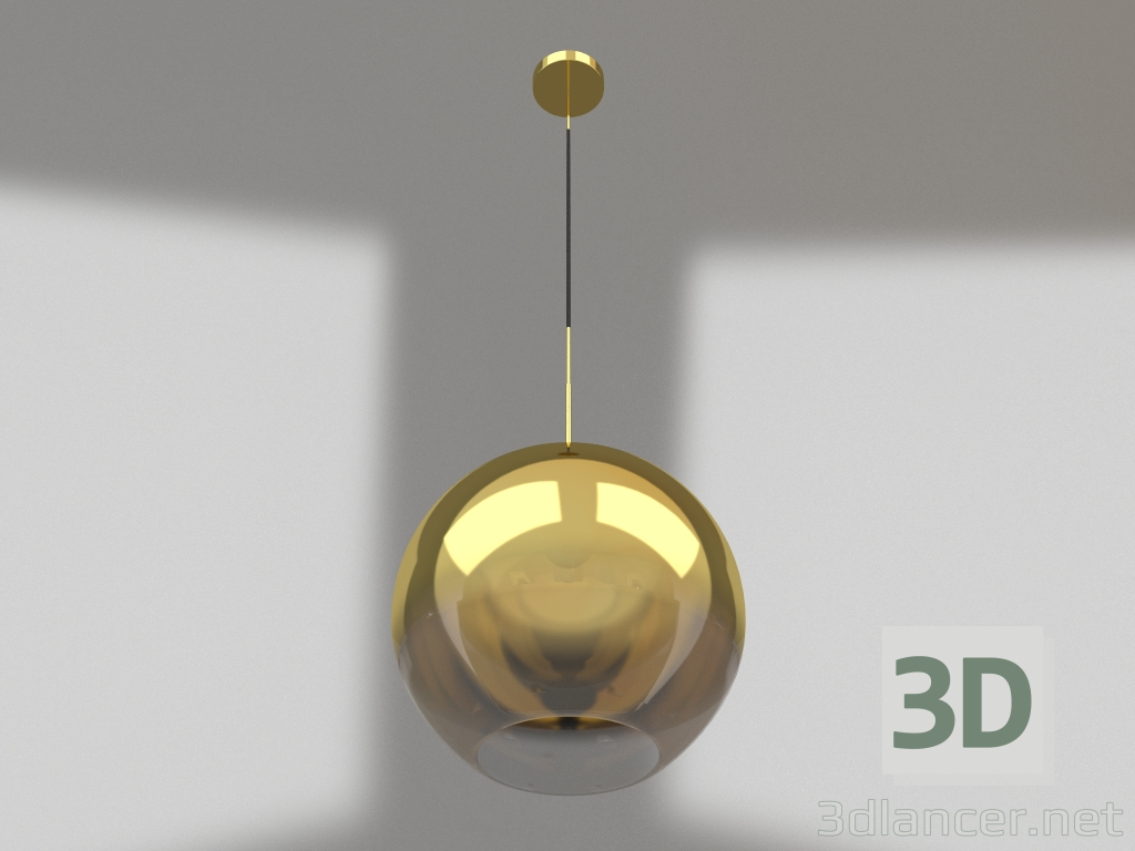 modello 3D Pendente Sunrise trasparente, oro (07565-25.33) - anteprima