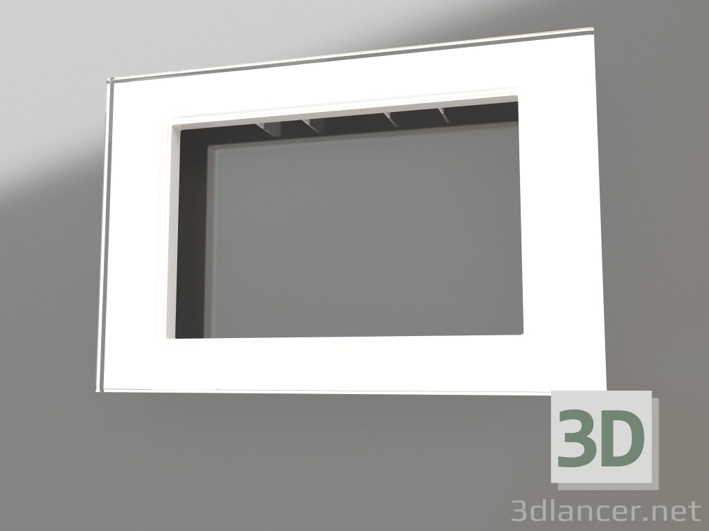 3d model Frame for double outlet Favorit (white, glass) - preview