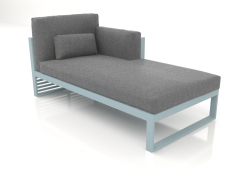 Modular sofa, section 2 right, high back (Blue gray)