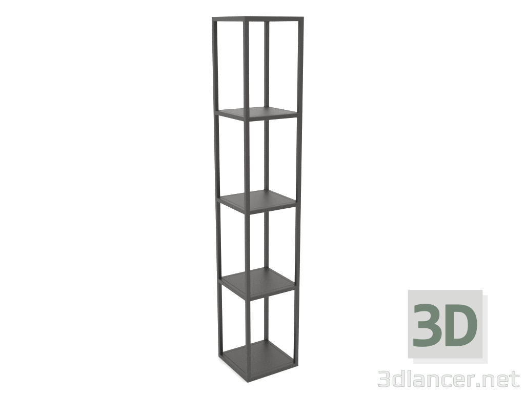 Modelo 3d Rack quadrado grande (METAL, 30x30x170, 5 prateleiras) - preview