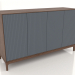 Modelo 3d Móvel de TV FARGO com fachadas fresadas 1600x500x950 mm (ardósia, carvalho tabaco, opção 4) - preview